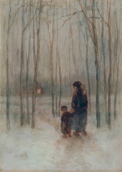 Eventide az erdőben alkotó: Jozef Israëls