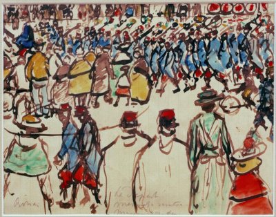 Le Départ. Menj a vonathoz alkotó: József Rippl Rónai