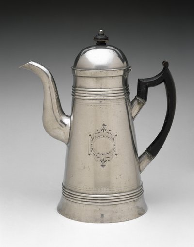Kávékanna, c. 1814-1825 (ón, fa) alkotó: Jr. Ebenezer Smith