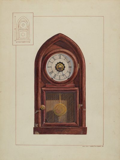Kandalló óra alkotó: Jr. Ernest A. Towers