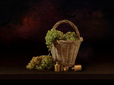 Rusztikus szőlőcsendélet alkotó: Juan Antonio Palacios