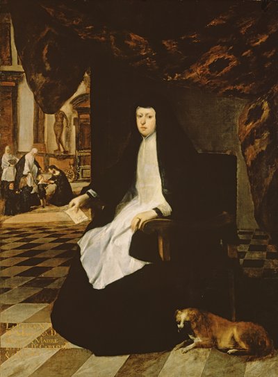 Mariana spanyol királynő (sz. 1631) portréja a Gyászban alkotó: Juan Bautista Martinez Del Mazo