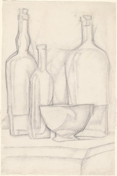 Palackok és tál alkotó: Juan Gris