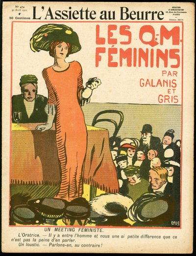 A „” L’Plate au beurre” borítója, 474. szám, Szatirikus színekben alkotó: Juan Gris