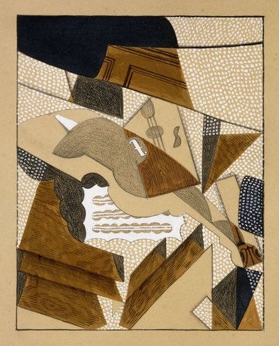 A hegedű, 1915-1916 körül alkotó: Juan Gris