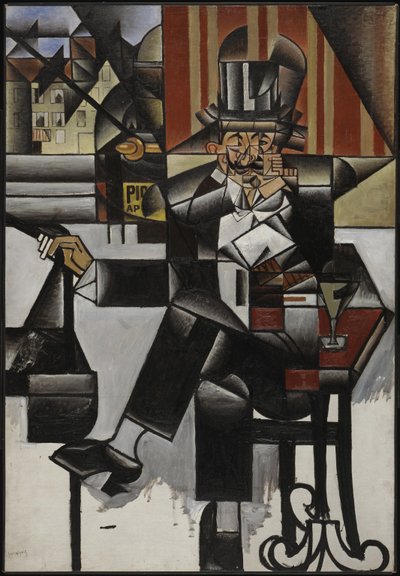 Ember a kávézóban, 1912. alkotó: Juan Gris