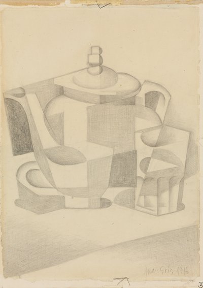Csendélet teáskannával; Nature morte a la theiere, 1916 alkotó: Juan Gris