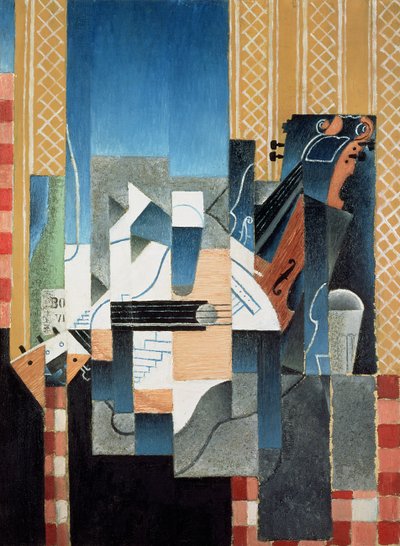 Csendélet hegedűvel és gitárral alkotó: Juan Gris