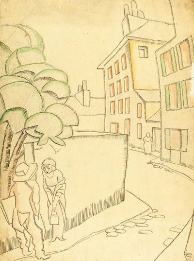 Utca Montmartre -ban alkotó: Juan Gris