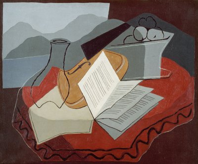 Hegedű a nyitott ablak előtt alkotó: Juan Gris