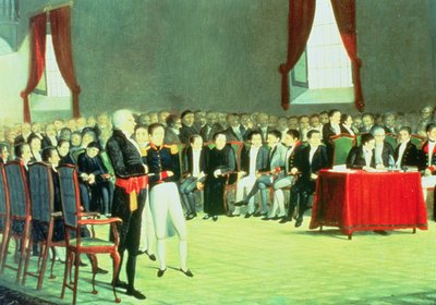 A függetlenségi törvény aláírása 1811. július 5-én (olaj, vászon) alkotó: Juan Lovera