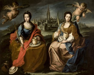 Justa és Rufina – rokokó: Szentek Justa és Rufina, Espinal, Juan de (1714-1783) alkotó: Juan de Espinal