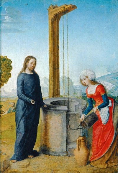Krisztus és a samáriai asszony ... alkotó: Juan de Flandes