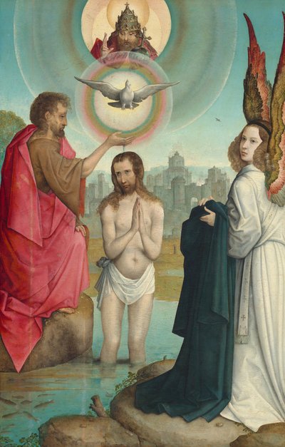 Krisztus keresztsége alkotó: Juan de Flandes