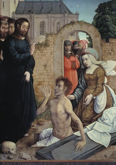 Lázár feltámadása alkotó: Juan de Flandes