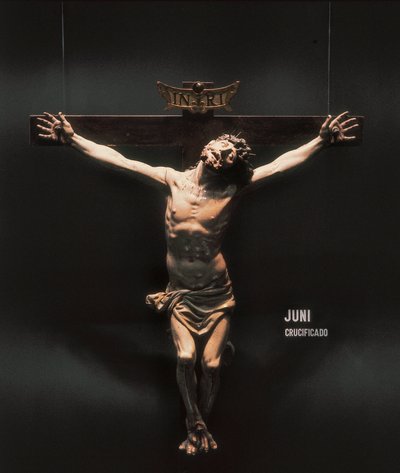 Keresztre feszítés. Juan de Juni (1507-1577) szobra. Szobrászat fán. alkotó: Juan de Juni