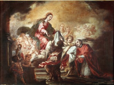 A miseruha adományozása Szent Ildefonsnak alkotó: Juan de Valdes Leal