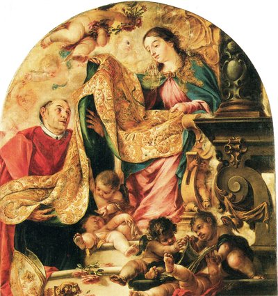 A miseruha felajánlása Szent Ildefonsónak alkotó: Juan de Valdes Leal