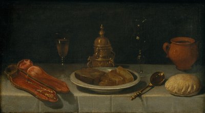 Csendélet és terített asztal alkotó: Juan van der Hamen