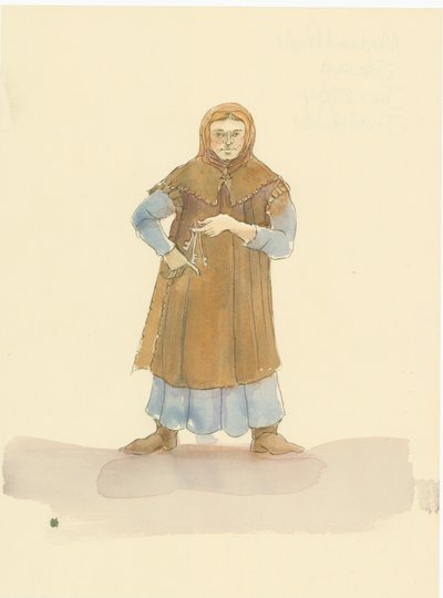 Középkori sáfár, aki egy úri ház és birtok vezetéséért volt felelős, 2004. alkotó: Judith Dobie