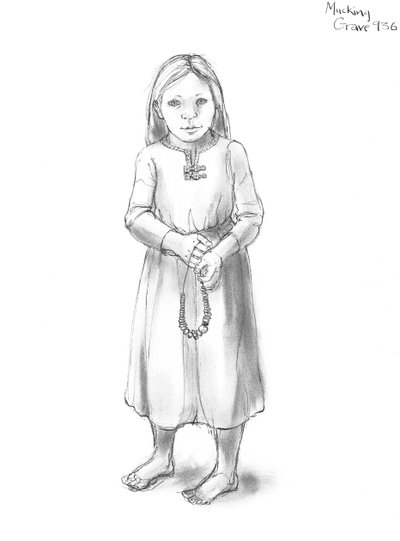 Angolszász lány, 5-10. század, 1990-2010 alkotó: Judith Dobie