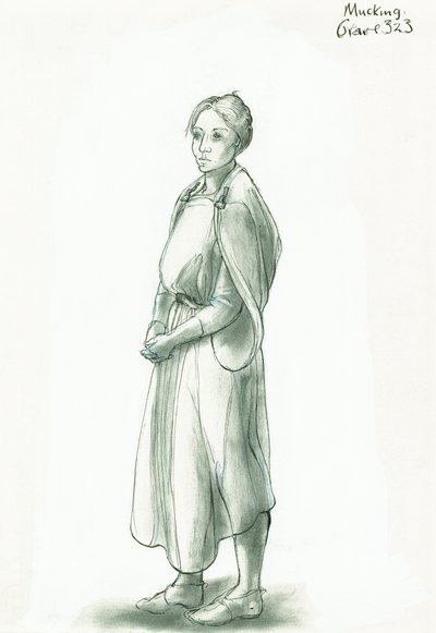 Angolszász nő, 5-10. század, 1990-2010 alkotó: Judith Dobie
