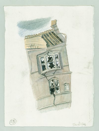 Scarborough német haditengerészeti bombázása, North Yorkshire, 1914, 2014. alkotó: Judith Dobie