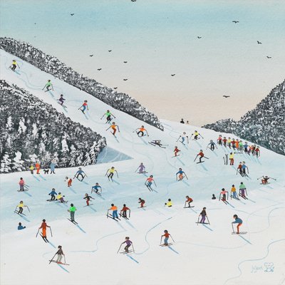 Lesikló futás (gouache papíron) alkotó: Judy Joel