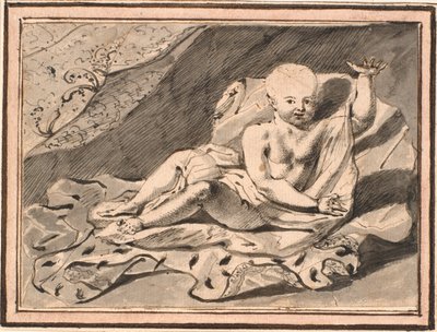 Putti, hermelinköpenyen fekve alkotó: Jürgen Ovens