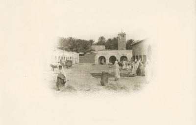 Jules Gervais-Courtellemont egyik algériai látképe (fekete-fehér fotó) alkotó: Jules (after) Gervais-Courtellemont