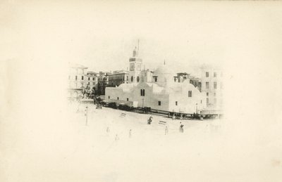 Jules Gervais-Courtellemont egyik algériai látképe (fekete-fehér fotó) alkotó: Jules (after) Gervais-Courtellemont
