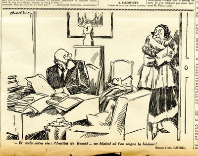 Őszinte, szatirikus az N & B-ben alkotó: Jules Abel Faivre