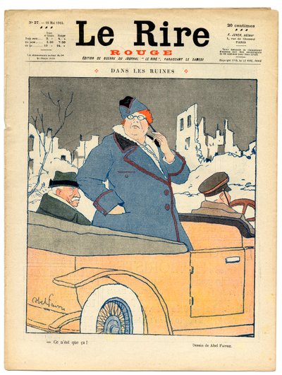 A „The Red Laughter” címlapja, színekben szatirikus alkotó: Jules Abel Faivre