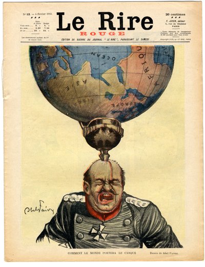 A „The Red Laughter” címlapja, színekben szatirikus alkotó: Jules Abel Faivre