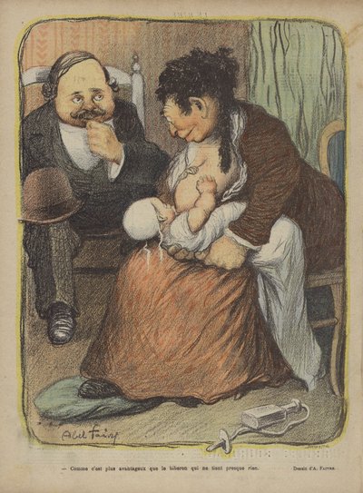 Illusztráció Le Rire alkotó: Jules Abel Faivre