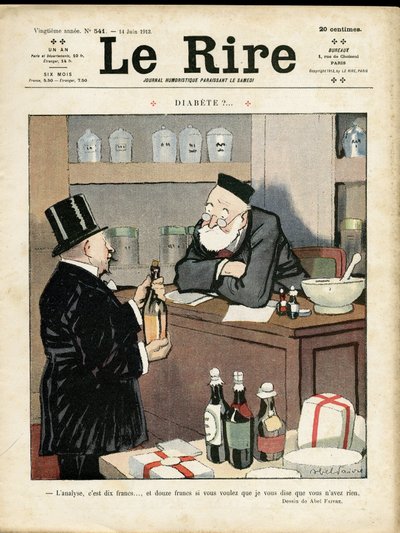 Abel Faivre (1867-1945) illusztrációja a Le Rire borítójára alkotó: Jules Abel Faivre