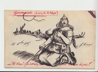 Képeslap, Szatirikus színekben alkotó: Jules Abel Faivre