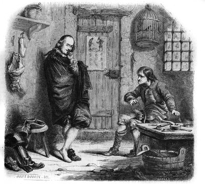 Pierre Corneille (1606-1684) a megtakarítónál. Jules Duvaux metszet alkotó: Jules Antoine (after) Duvaux