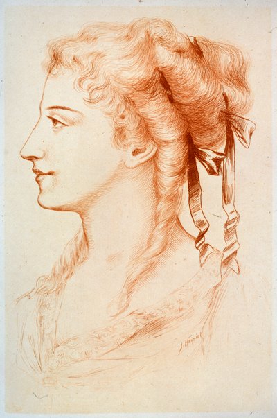 Fiatal hölgy portréja, 19. század. alkotó: Jules Armand Hanriot