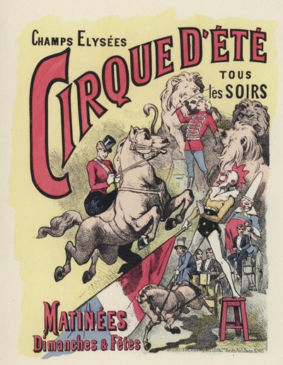 Cirkuszplakát (színes litó) alkotó: Jules Arsene (after) Garnier