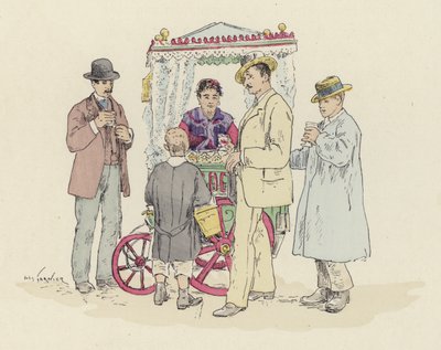 Limonádé eladó a vásáron (színes litó) alkotó: Jules Arsene (after) Garnier
