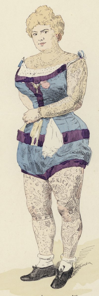 Tetoválás (színes litho) alkotó: Jules Arsene (after) Garnier