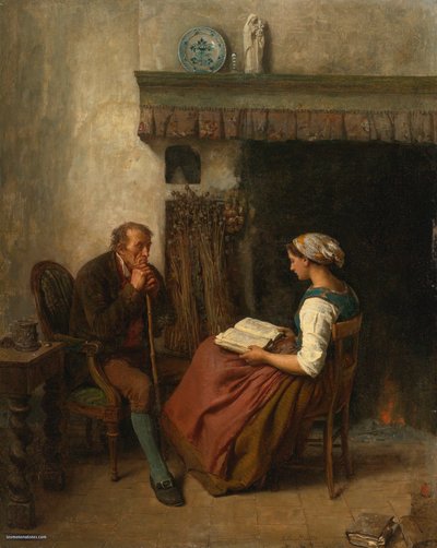 Jules Breton, 1865 - Olvasás alkotó: Jules Breton