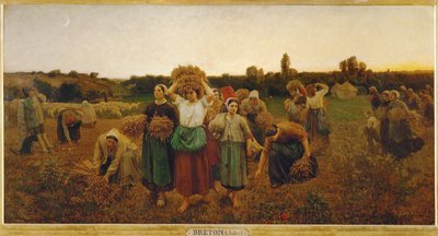 Emlékeztető a begyűjtőkről (festmény vászonra) alkotó: Jules Breton