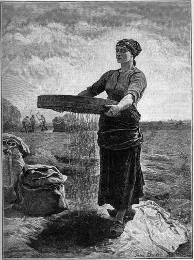 Repceszűrő: Jules Breton festményéből. Az 1888-as „A család” c. alkotó: Jules Breton