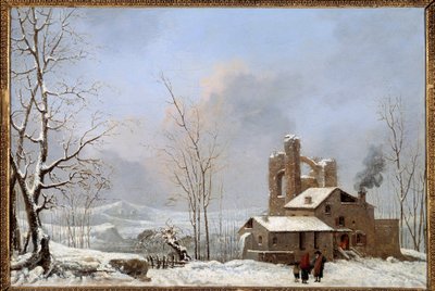 Cesar Van Loo (1743-1821) téli tájfestménye, 18. századi Quimper, Szépművészeti Múzeum alkotó: Jules Cesar Denis van Loo