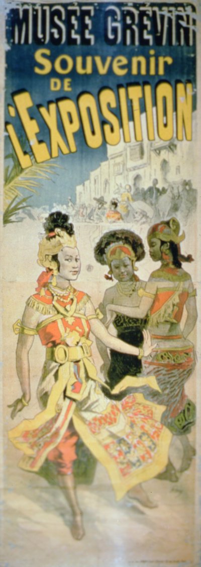 A "Souvenir of the Exhibition" reklámja a Musee Grevinben, Párizsban alkotó: Jules Cheret