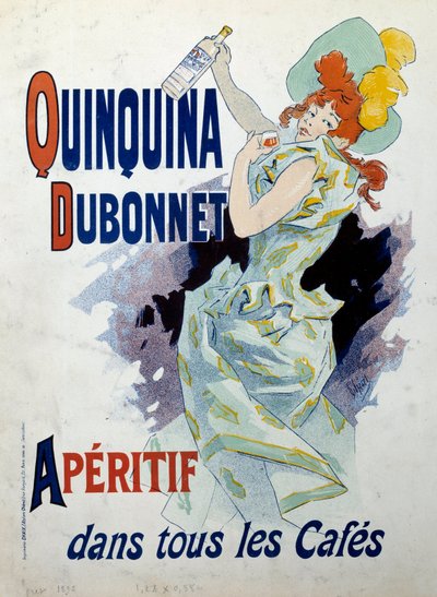 Jules Cheret (1836-1932) reklámplakátja a Quinquina Dubonnet aperitifhez. 1895 Párizs, Dekoratív művészet alkotó: Jules Cheret