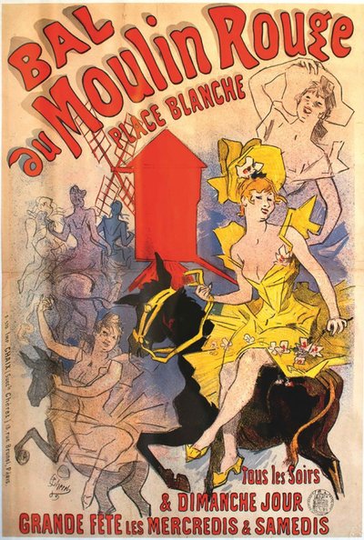 Moulin Rouge Bál, 1889. alkotó: Jules Cheret
