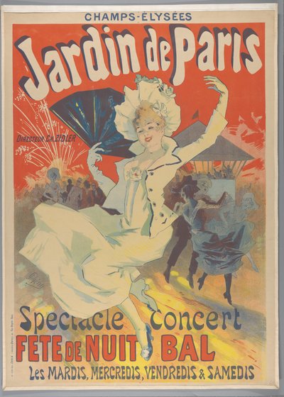 Champs-Elysées. Jardin de Paris, 1890 alkotó: Jules Cheret